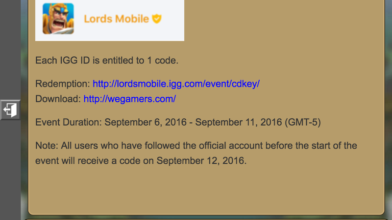 Follow lords mobile and win 